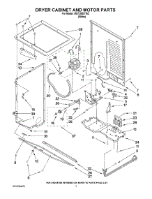 03 - Dryer Cabinet And Motor Parts parts for Maytag Washer Dryer Combo MGT3800TW2 from AppliancePartsPros.com