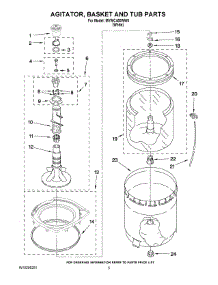 03 - Agitator, Basket And Tub Parts parts for Maytag Washer MVWC450WW0 from AppliancePartsPros.com
