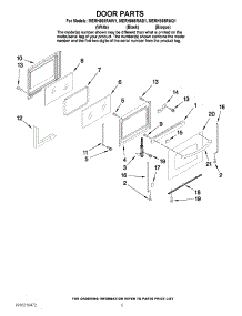 04 - Door Parts parts for Maytag Range MERH865RAB1 from AppliancePartsPros.com
