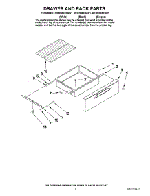 05 - Drawer And Rack Parts parts for Maytag Range MERH865RAB1 from AppliancePartsPros.com