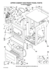03 - Upper Cabinet And Front Panel Parts parts for Maytag Dryer MLE24PDAYW1 from AppliancePartsPros.com