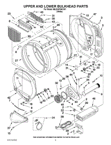 04 - Upper And Lower Bulkhead Parts parts for Maytag Dryer MLE24PDAYW1 from AppliancePartsPros.com