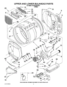 04 - Upper And Lower Bulkhead Parts parts for Maytag Dryer MLE24PDAZW1 from AppliancePartsPros.com