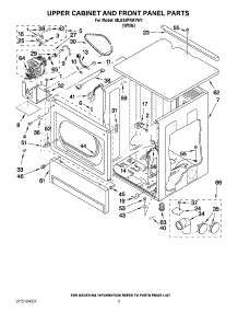 03 - Upper Cabinet And Front Panel Parts parts for Maytag Dryer MLE24PRAYW1 from AppliancePartsPros.com