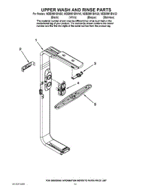 10 - Upper Wash And Rinse Parts parts for Maytag Dishwasher MDB8951BWW0 from AppliancePartsPros.com