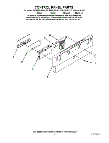 02 - Control Panel Parts parts for Maytag Dishwasher MDB8951BWQ0 from AppliancePartsPros.com