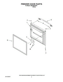 05 - Freezer Door Parts parts for Maytag Refrigerator GB2526PEKW4 from AppliancePartsPros.com