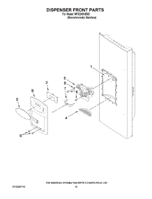 08 - Dispenser Front Parts parts for Maytag Refrigerator MFI2269VEM2 from AppliancePartsPros.com