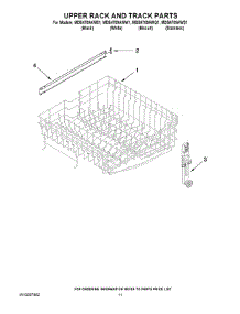 09 - Upper Rack And Track Parts parts for Maytag Dishwasher MDB4709AWQ1 from AppliancePartsPros.com