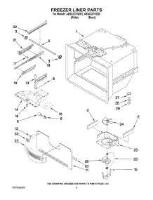 02 - Freezer Liner Parts parts for Maytag Refrigerator ABB2227VEB2 from AppliancePartsPros.com