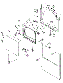 04 - Door parts for Maytag Dryer MDE3500AYQ from AppliancePartsPros.com
