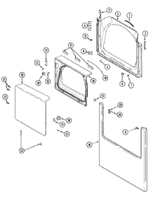 04 - Door parts for Maytag Dryer MDE3600AZW from AppliancePartsPros.com