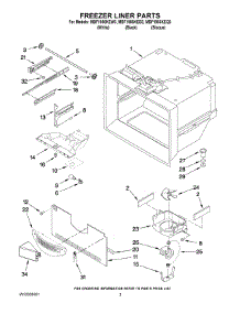 02 - Freezer Liner Parts parts for Maytag Refrigerator MBF1956KEQ3 from AppliancePartsPros.com