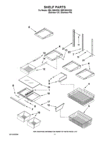 07 - Shelf Parts parts for Maytag Refrigerator MBL1956KES5 from AppliancePartsPros.com