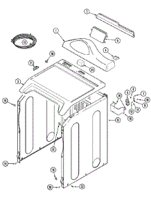 02 - Control Panel & Cabinet parts for Maytag Dryer MDE5500AZW from AppliancePartsPros.com