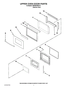 02 - Upper Oven Door Parts parts for Maytag Oven MEW5630DDS10 from AppliancePartsPros.com
