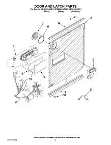 03 - Door And Latch Parts parts for Maytag Dishwasher MDB8959AWB1 from AppliancePartsPros.com