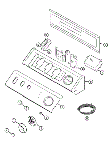 03 - Control Panel parts for Maytag Dryer MDE6000AUW from AppliancePartsPros.com