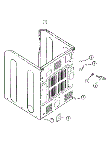 02 - Cabinet-Rear parts for Maytag Dryer MDE6200AYW from AppliancePartsPros.com