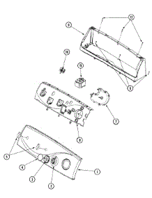 02 - Control Panel parts for Maytag Dryer MDE6400AYW from AppliancePartsPros.com