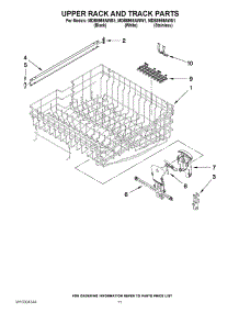 09 - Upper Rack And Track Parts parts for Maytag Dishwasher MDB8959AWW1 from AppliancePartsPros.com