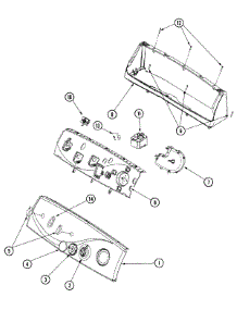 02 - Control Panel parts for Maytag Dryer MDE7460AYW from AppliancePartsPros.com