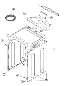 02 - Control Panel & Cabinet parts for Admiral Dryer MDE7550AGW from AppliancePartsPros.com