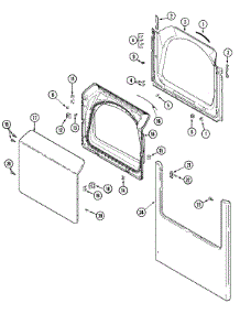 03 - Door parts for Admiral Dryer MDE7550AGW from AppliancePartsPros.com