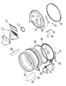 06 - Tumbler parts for Admiral Dryer MDE7550AGW from AppliancePartsPros.com