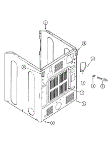 02 - Cabinet-Rear parts for Admiral Dryer MDE8550BGW from AppliancePartsPros.com
