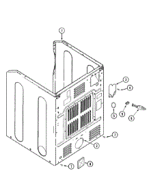 02 - Cabinet-Rear parts for Maytag Dryer MDE8600AYW from AppliancePartsPros.com