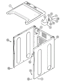 01 - Cabinet parts for Maytag Dryer MDE9206AYW from AppliancePartsPros.com