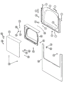 04 - Door parts for Maytag Dryer MDE9706AYA from AppliancePartsPros.com
