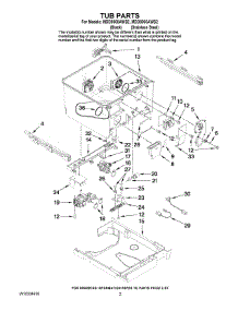02 - Tub Parts parts for Maytag Dishwasher MDD8000AWS2 from AppliancePartsPros.com