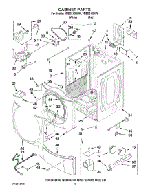 02 - Cabinet Parts parts for Maytag Dryer YMEDE400XR0 from AppliancePartsPros.com