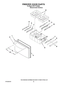 10 - Freezer Door Parts parts for Maytag Refrigerator MFT2771WEM2 from AppliancePartsPros.com