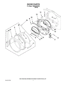 04 - Door Parts parts for Maytag Dryer YMEDE200XW0 from AppliancePartsPros.com