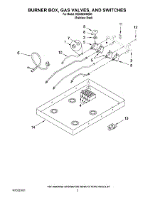 02 - Burner Box, Gas Valves, And Switches parts for Maytag Cooktop MGC8630WS00 from AppliancePartsPros.com