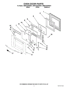 03 - Oven Door Parts parts for Maytag Oven MMW7530WDB01 from AppliancePartsPros.com