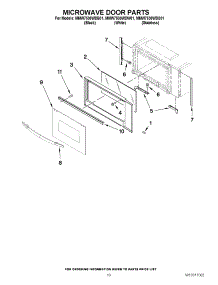 08 - Microwave Door Parts parts for Maytag Oven MMW7530WDS01 from AppliancePartsPros.com