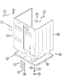 02 - Cabinet (Rear) parts for Admiral Dryer MDG10MNAGW from AppliancePartsPros.com