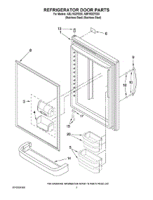 04 - Refrigerator Door Parts parts for Maytag Refrigerator ABR192ZFES5 from AppliancePartsPros.com