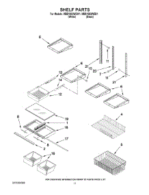 07 - Shelf Parts parts for Maytag Refrigerator MBB1953WEW1 from AppliancePartsPros.com