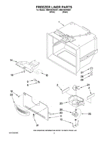 02 - Freezer Liner Parts parts for Maytag Refrigerator MBB1953WEB1 from AppliancePartsPros.com