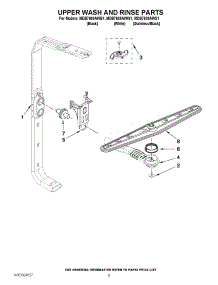 07 - Upper Wash And Rinse Parts parts for Maytag Dishwasher MDB7609AWS1 from AppliancePartsPros.com