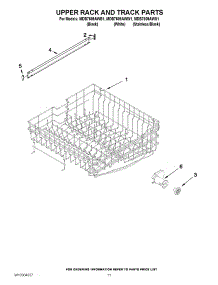 09 - Upper Rack And Track Parts parts for Maytag Dishwasher MDB7609AWS1 from AppliancePartsPros.com