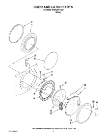 02 - Door And Latch Parts parts for Maytag Washer MHWZ400TQ03 from AppliancePartsPros.com