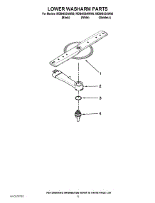 11 - Lower Washarm Parts parts for Maytag Dishwasher MDB4630AWB0 from AppliancePartsPros.com