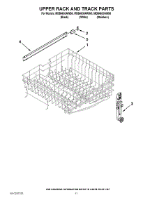 09 - Upper Rack And Track Parts parts for Maytag Dishwasher MDB4630AWW0 from AppliancePartsPros.com