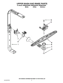 07 - Upper Wash And Rinse Parts parts for Maytag Dishwasher MDB4630AWS0 from AppliancePartsPros.com